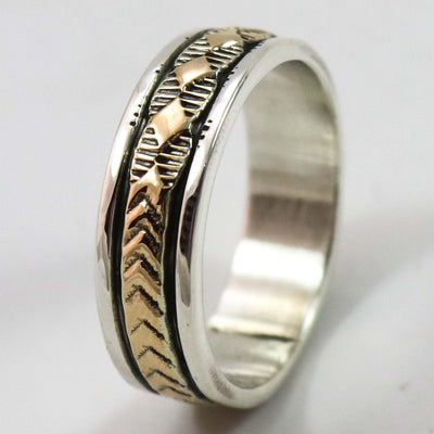 Gold on Silver Ring by Bruce Morgan - Garland's