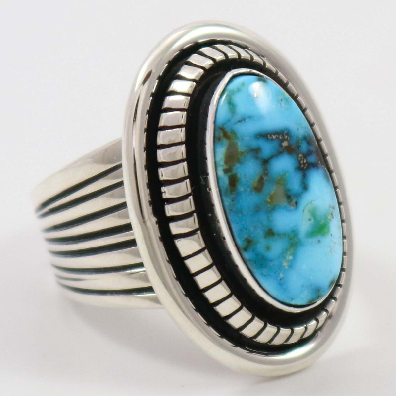 Apache Blue Turquoise Ring by Marian Nez - Garland&