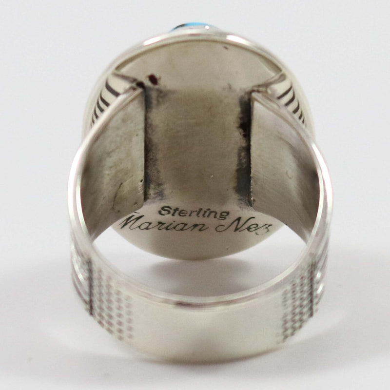 Apache Blue Turquoise Ring by Marian Nez - Garland&