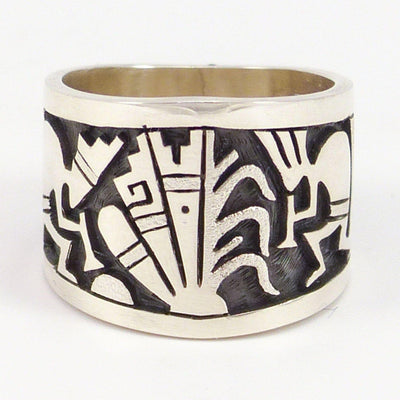 Hopi Overlay Ring by Berra Tawahongva - Garland's