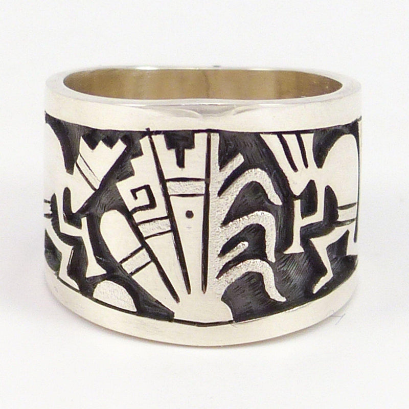Hopi Overlay Ring by Berra Tawahongva - Garland&