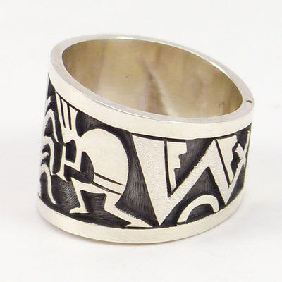 Hopi Overlay Ring by Berra Tawahongva - Garland's
