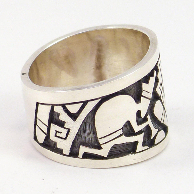 Hopi Overlay Ring by Berra Tawahongva - Garland&