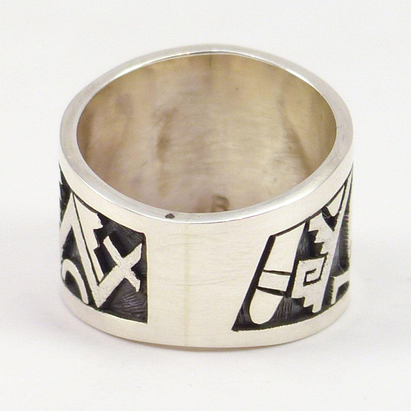 Hopi Overlay Ring by Berra Tawahongva - Garland&