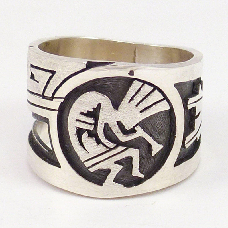 Hopi Overlay Ring by Berra Tawahongva - Garland&