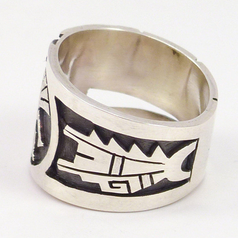 Hopi Overlay Ring by Berra Tawahongva - Garland&