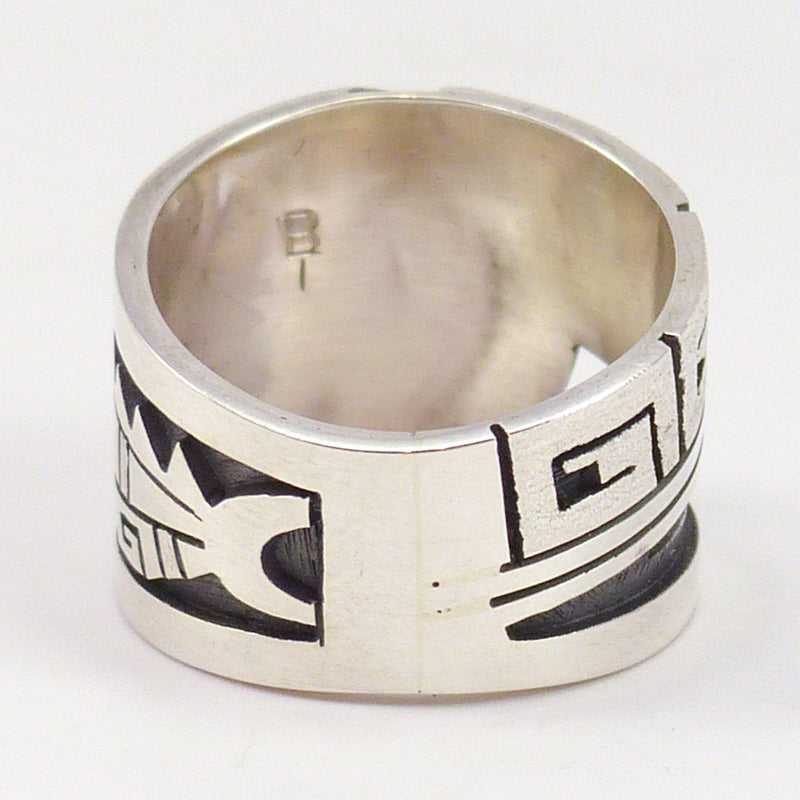 Hopi Overlay Ring by Berra Tawahongva - Garland&