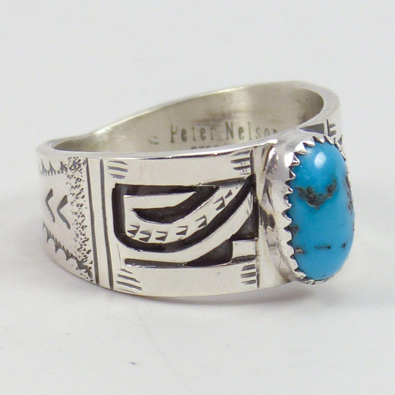 Kingman Turquoise Ring by Peter Nelson - Garland&