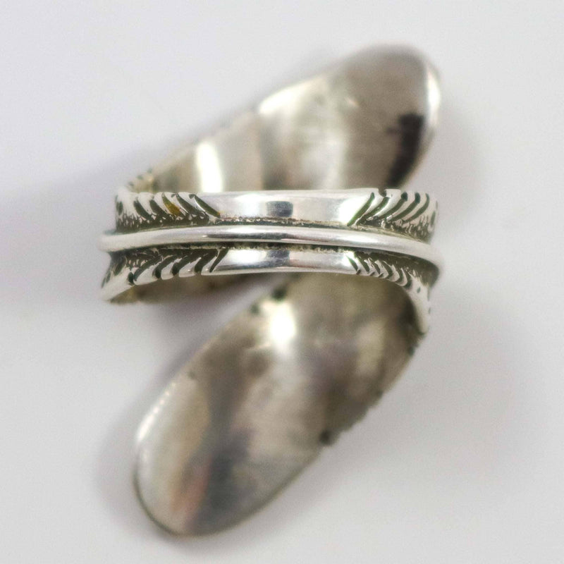 Silver Feather Ring by Pete Johnson - Garland&