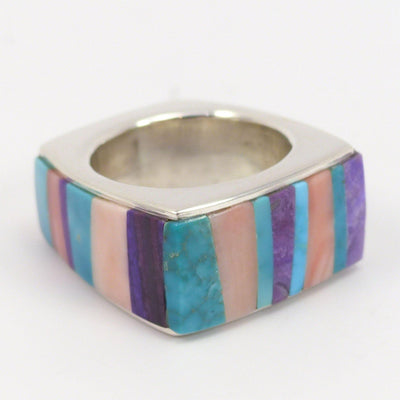Colorful Inlay Ring by Noah Pfeffer - Garland's