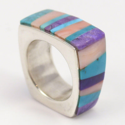 Colorful Inlay Ring by Noah Pfeffer - Garland's