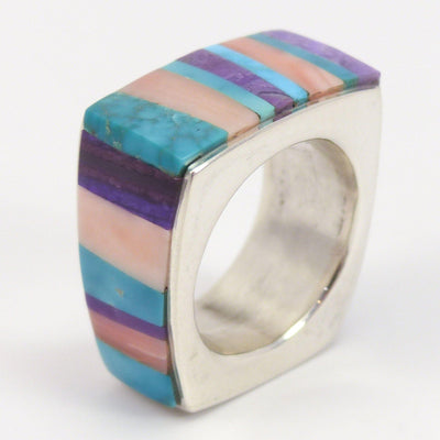 Colorful Inlay Ring by Noah Pfeffer - Garland's
