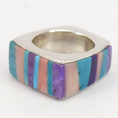 Colorful Inlay Ring by Noah Pfeffer - Garland's