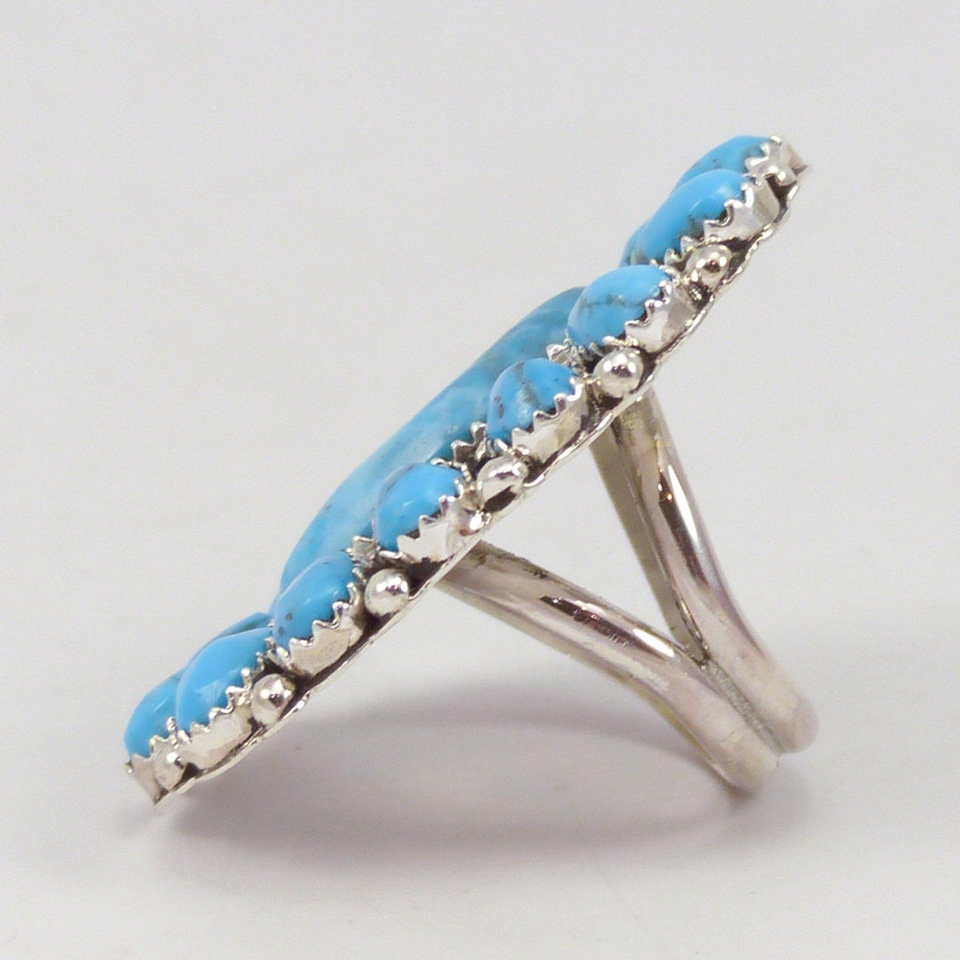 Turquoise Cluster Ring by Fannie Begay - Garland's