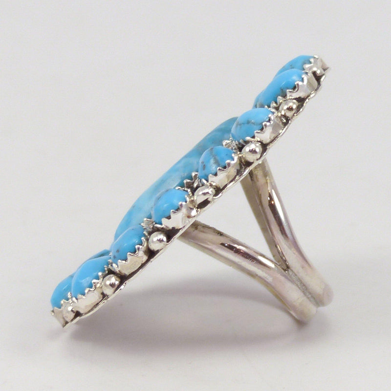 Turquoise Cluster Ring by Fannie Begay - Garland&