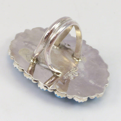 Turquoise Cluster Ring by Fannie Begay - Garland's