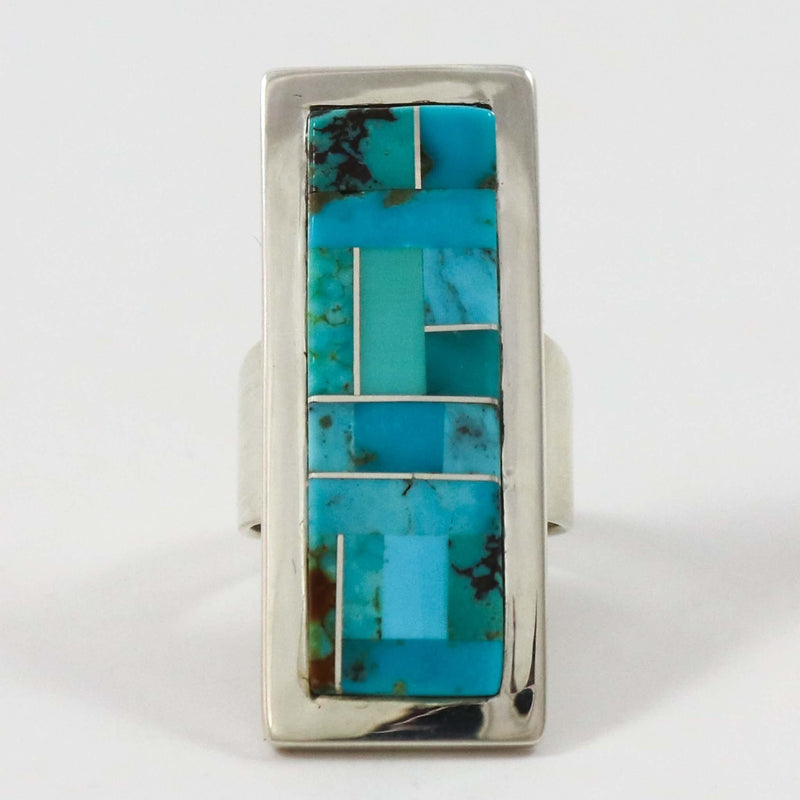 Turquoise Inlay Ring by Tommy Jackson - Garland&