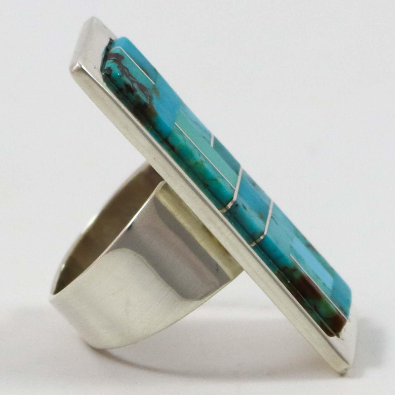 Turquoise Inlay Ring by Tommy Jackson - Garland&