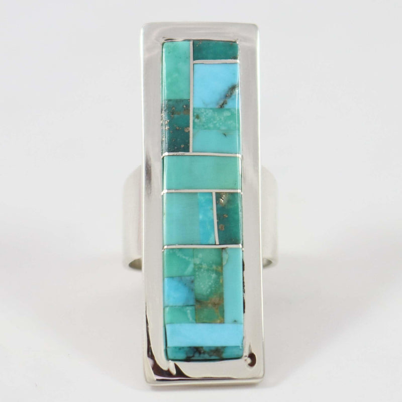 Turquoise Inlay Ring by Tommy Jackson - Garland&