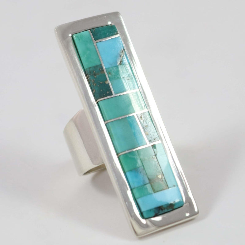 Turquoise Inlay Ring by Tommy Jackson - Garland&