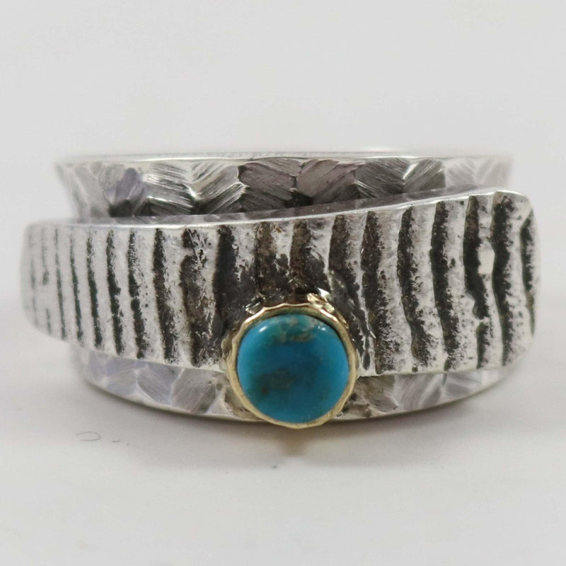 Bisbee Turquoise Ring by Alvin Yellowhorse - Garland&