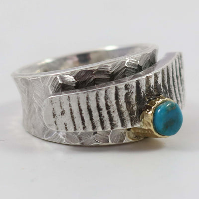 Bisbee Turquoise Ring by Alvin Yellowhorse - Garland's