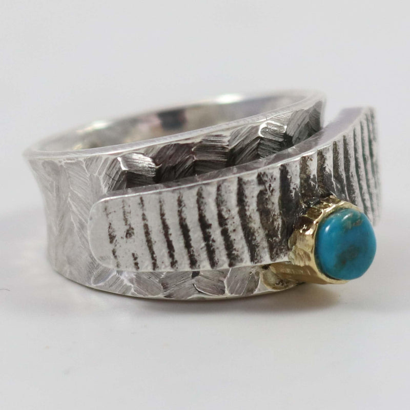 Bisbee Turquoise Ring by Alvin Yellowhorse - Garland&