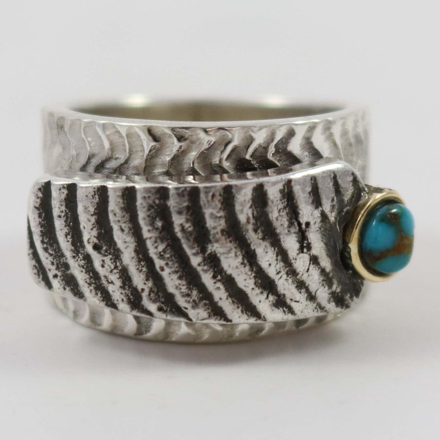 Bisbee Turquoise Ring by Alvin Yellowhorse - Garland's
