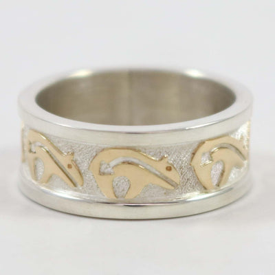 Gold on Silver Bear Ring by Robert Taylor - Garland's