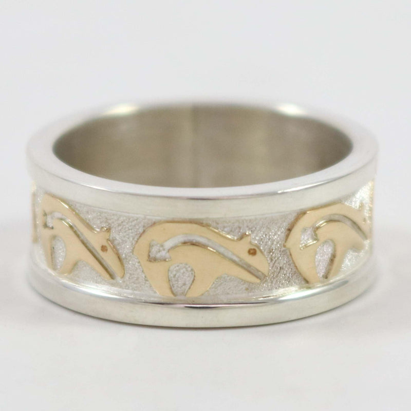Gold on Silver Bear Ring by Robert Taylor - Garland&
