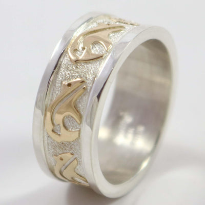 Gold on Silver Bear Ring by Robert Taylor - Garland's
