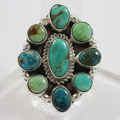 Turquoise Cluster Ring by Clarissa and Vernon Hale - Garland's