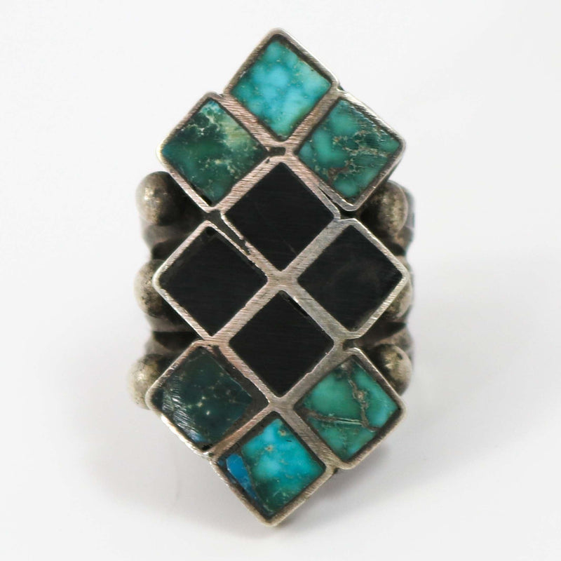 Turquoise and Jet Ring by Jock Favour - Garland&