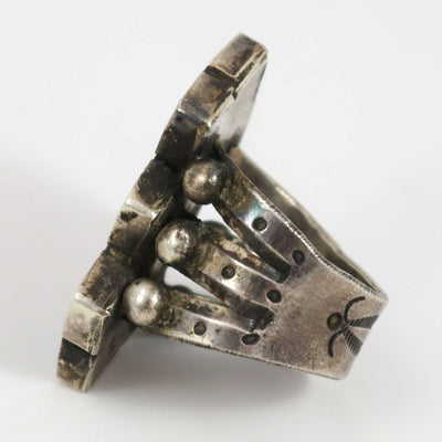 Turquoise and Jet Ring by Jock Favour - Garland's
