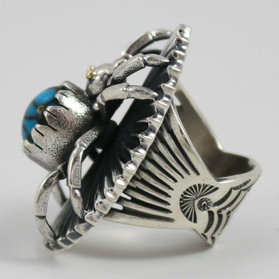Egyptian Turquoise Spider Ring by Curtis Pete - Garland's