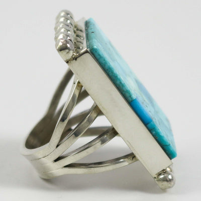 Turquoise Inlay Ring by Bryon Yellowhorse - Garland's