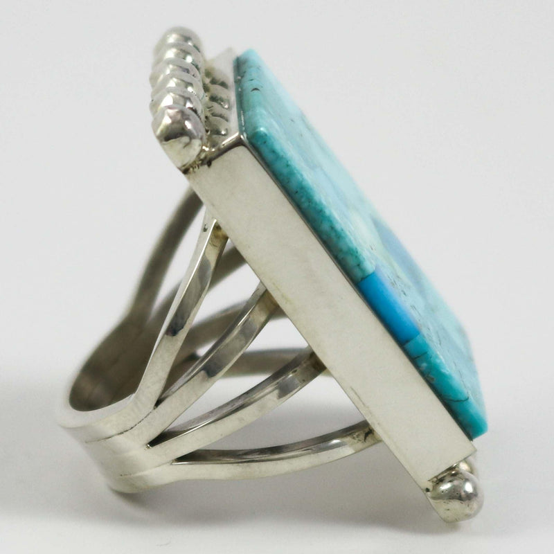 Turquoise Inlay Ring by Bryon Yellowhorse - Garland&