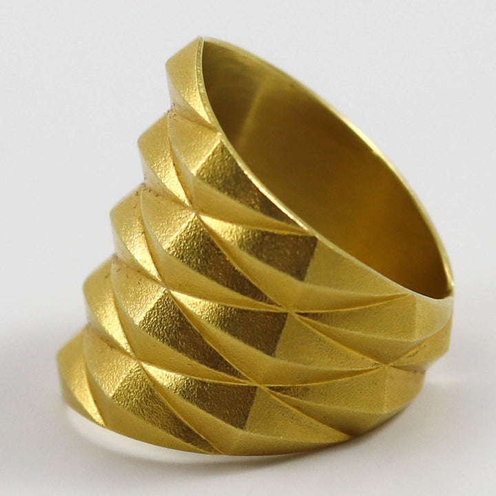 Gold Diamond Peak Ring by Maria Samora - Garland's