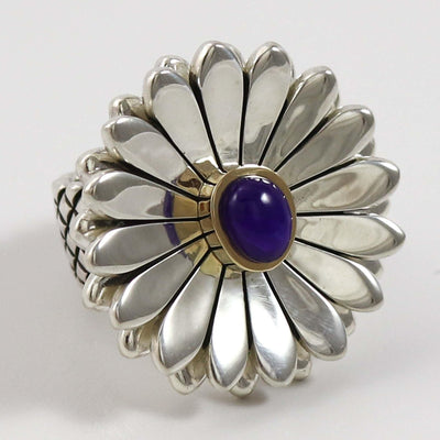 Sugilite Flower Ring by Christopher Ray Yazzie - Garland's