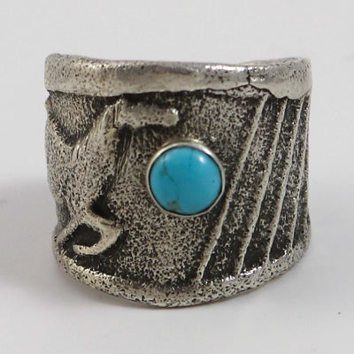 Turquoise Horse Ring by Anthony Lovato - Garland's