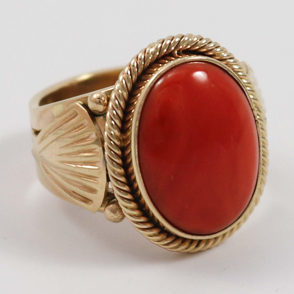 Coral Gold Ring by Steve Arviso - Garland's