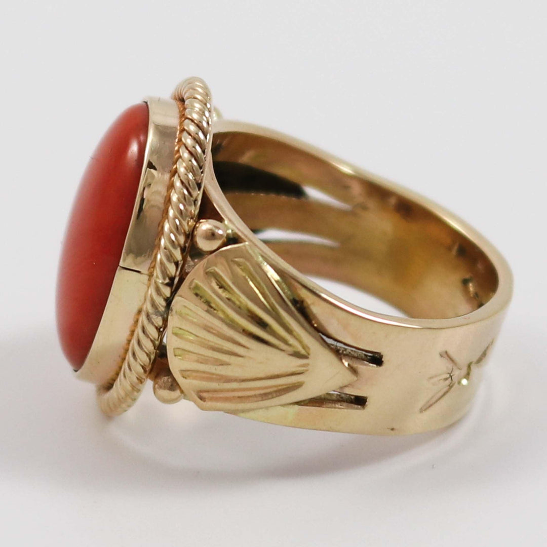 Coral Gold Ring by Steve Arviso - Garland's