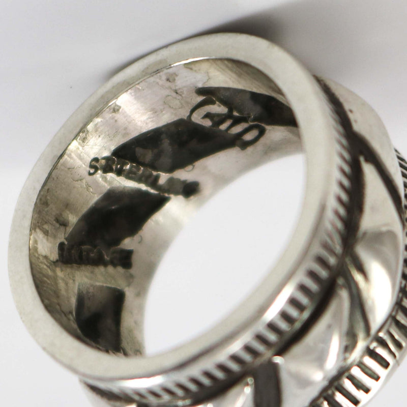 Stamped Silver Ring by Cody Sanderson - Garland&