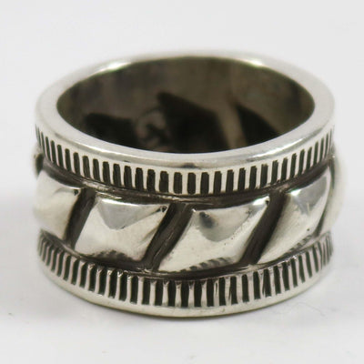 Stamped Silver Ring by Cody Sanderson - Garland's