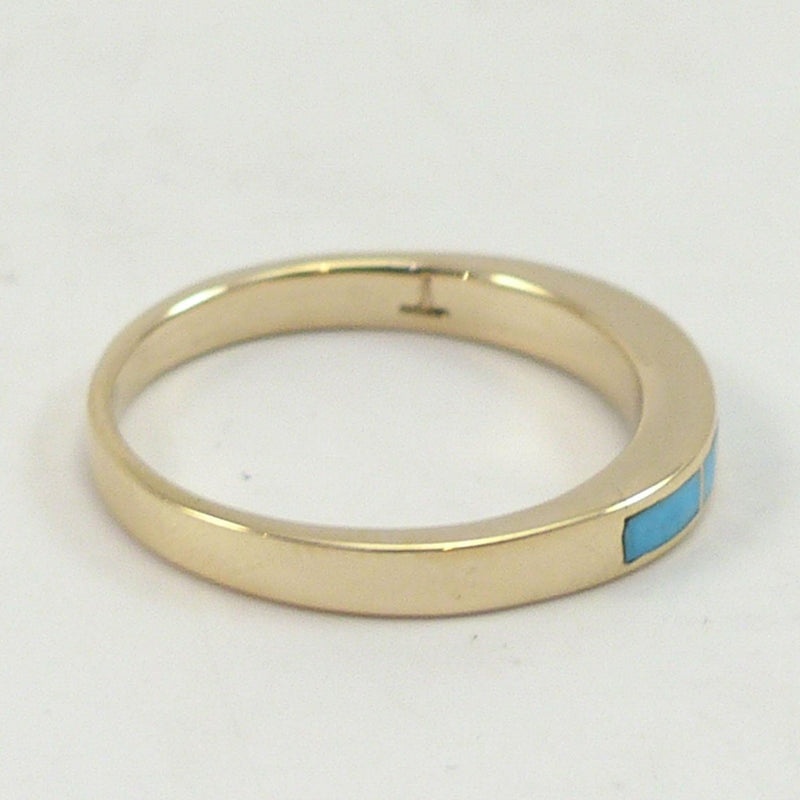 Gold and Turquoise Inlay Ring by Tim Charley - Garland&