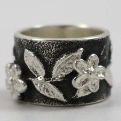 Tufa Cast Flower Ring by Rebecca Begay - Garland's