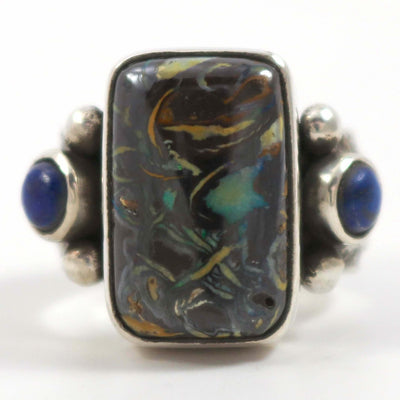 Koroit Opal and Lapis Ring by Noah Pfeffer - Garland's