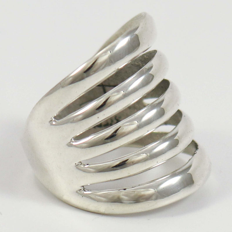 Silver Split Band Ring by Alvin Thompson - Garland&
