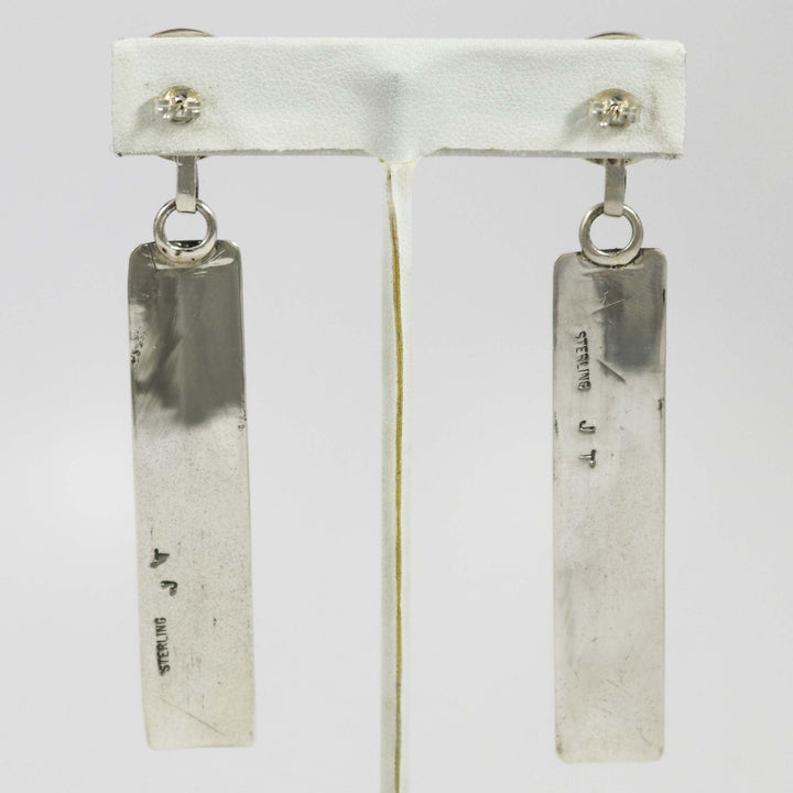 Battle Mountain Turquoise Earrings by Jack Tom - Garland's
