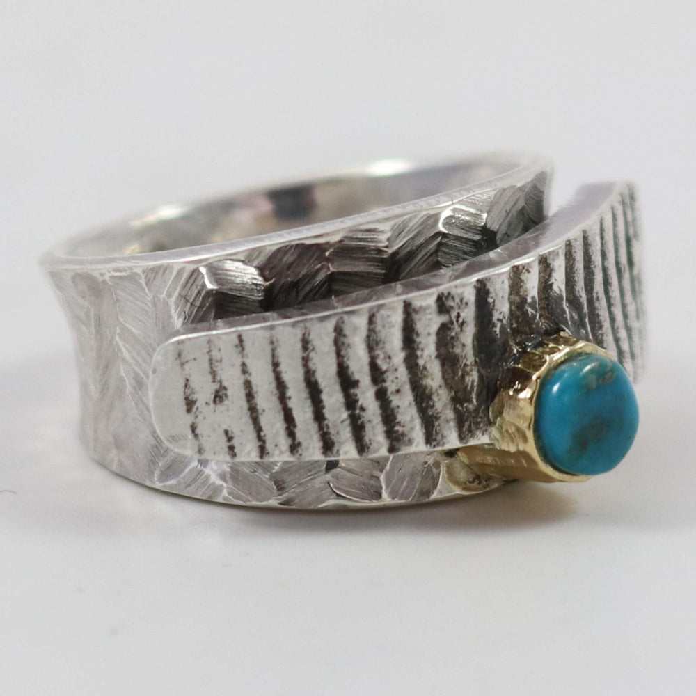 Bisbee Turquoise Ring by Alvin Yellowhorse - Garland's